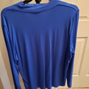 Soft and stylish! Royal blue v- neck blouse